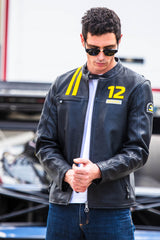 Blouson en cuir Ayrton Senna "Ayrton" noir Homme