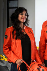 24H Le Mans Marylin leather jacket orange Women