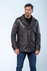 Steve McQueen Andrew Dark Brown Leather Jacket for Men