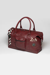 24H Le Mans Andy 48h dark red leather travel bag