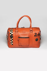 Sac de voyage en cuir 24H Le Mans Andy 48h orange