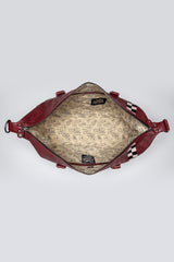 Sac de voyage en cuir 24H Le Mans Matthew 72h rouge foncé