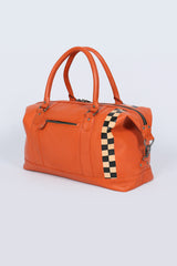 Sac de voyage en cuir 24H Le Mans Andy 48h orange