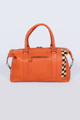 Sac de voyage en cuir 24H Le Mans Andy 48h orange