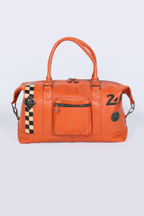 Sac de voyage en cuir 24H Le Mans Andy 48h orange