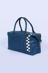 24H Le Mans Andy 48h Royal Blue Leather Travel Bag