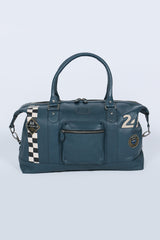 24H Le Mans Andy 48h Royal Blue Leather Travel Bag