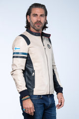 Blouson en cuir Ari Vatanen Ari ecru Homme