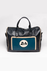 Sac de voyage en cuir 24H Le Mans Austin 48h bleu ocean marine