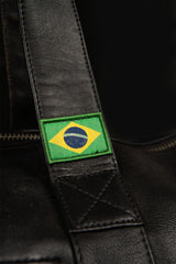 Ayrton Senna "Ayrton Bag Sport" black leather travel bag