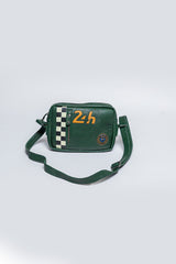 24H Le Mans Dani Reporter green leather bag