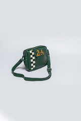 24H Le Mans Dani Reporter green leather bag