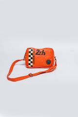 24H Le Mans Dani Reporter orange leather bag