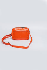 24H Le Mans Dani Reporter orange leather bag