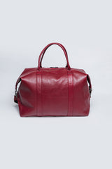 Sac de voyage en cuir Steve McQueen Dean 5 72h rouge foncé Homme