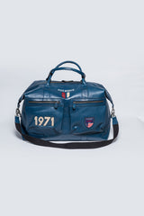 Sac de voyage en cuir Steve McQueen Dean 5 72h bleu royal Homme