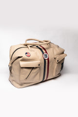 Sac de voyage en cuir Steve McQueen Dean 6 72h ecru