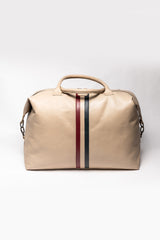 Sac de voyage en cuir Steve McQueen Dean 6 72h ecru