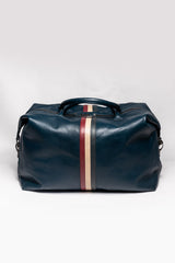 Sac de voyage en cuir Steve McQueen Dean 6 72h bleu royal