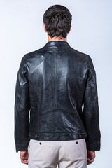 Blouson en cuir Steve McQueen Dennis 2 noir Homme