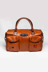 Sac de voyage en cuir Steve McQueen Duke 48h camel