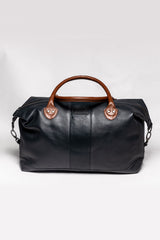 Sac de voyage en cuir Steve McQueen Duke 48h bleu marine