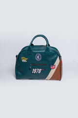 Steve McQueen Dune Petrol Blue Leather Bowling Bag