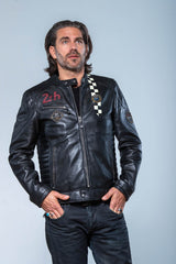 24H Le Mans Edgar leather jacket black Men