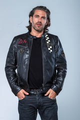 24H Le Mans Edgar leather jacket black Men