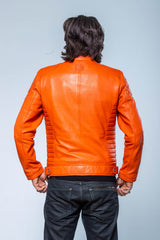 Blouson en cuir 24H Le Mans Edgar orange Homme