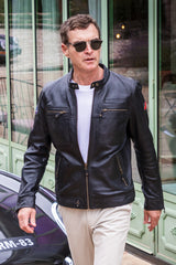 Blouson en cuir Steve McQueen Dennis 2 noir Homme