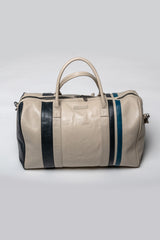 Ari Vatanen Flynn Finn 72h ecru leather travel bag