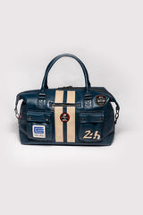 Sac de voyage en cuir Carroll Shelby x Le Mans GT350 48h bleu royal