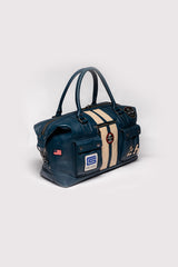 Sac de voyage en cuir Carroll Shelby x Le Mans GT350 48h bleu royal