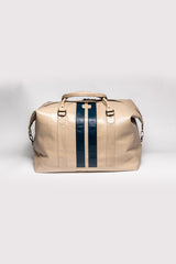 Carroll Shelby x Le Mans GT500 72h ecru leather travel bag