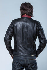 Steve McQueen Gus 5 Black Leather Jacket for Men