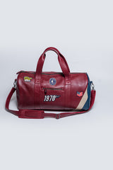 Sac de sport en cuir Steve McQueen Indian rouge foncé