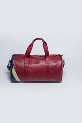 Steve McQueen Indian Leather Duffle Bag Dark Red