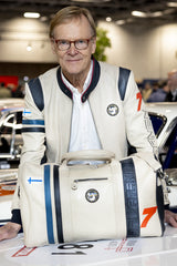 Ari Vatanen Pikes Peak 48h ecru leather travel bag