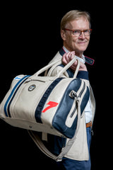 Ari Vatanen Pikes Peak 48h ecru leather travel bag