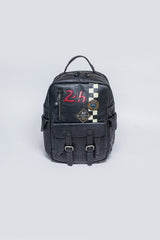 24H Le Mans Jack leather backpack black