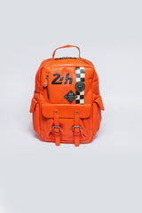 Sac à dos en cuir 24H Le Mans Jack orange