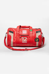 Ayrton Senna "Magic Senna" red leather travel bag