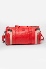 Ayrton Senna "Magic Senna" red leather travel bag