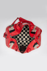 Ayrton Senna "Magic Senna" red leather travel bag