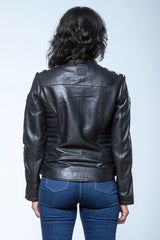 Blouson en cuir 24H Le Mans Marylin noir Femme