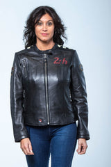 Blouson en cuir 24H Le Mans Marylin noir Femme