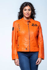 24H Le Mans Marylin leather jacket orange Women