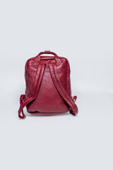 Steve McQueen Matt 5 Leather Backpack Dark Red Men