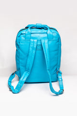 Sac à dos en cuir Steve McQueen Matt 6 bleu nordique